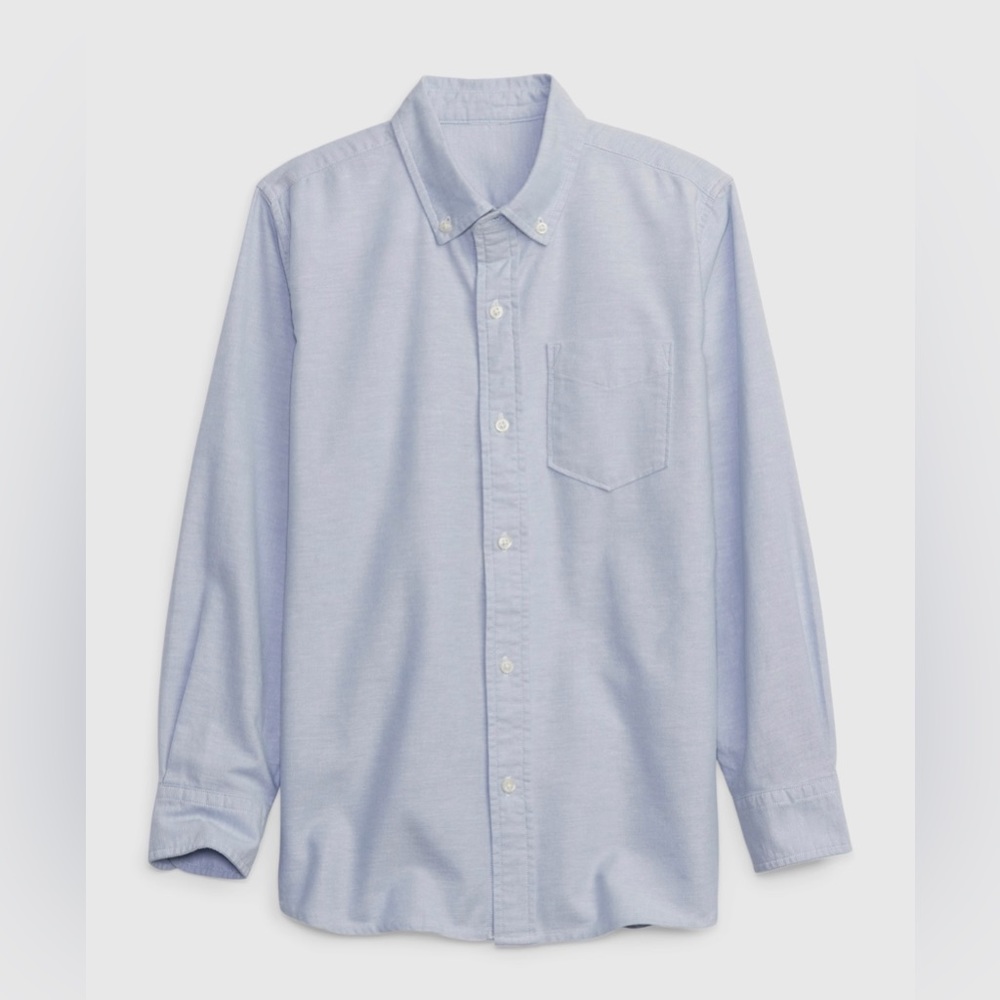 GAP Boys Blue Button Down Oxford Shirt (XXL - 14/16)